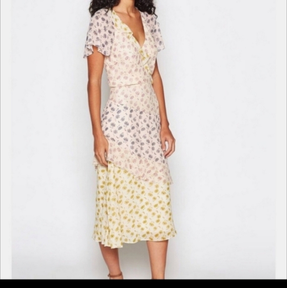 JOIE FLORAL ORITA B SILK DRESS - Picture 2 of 10